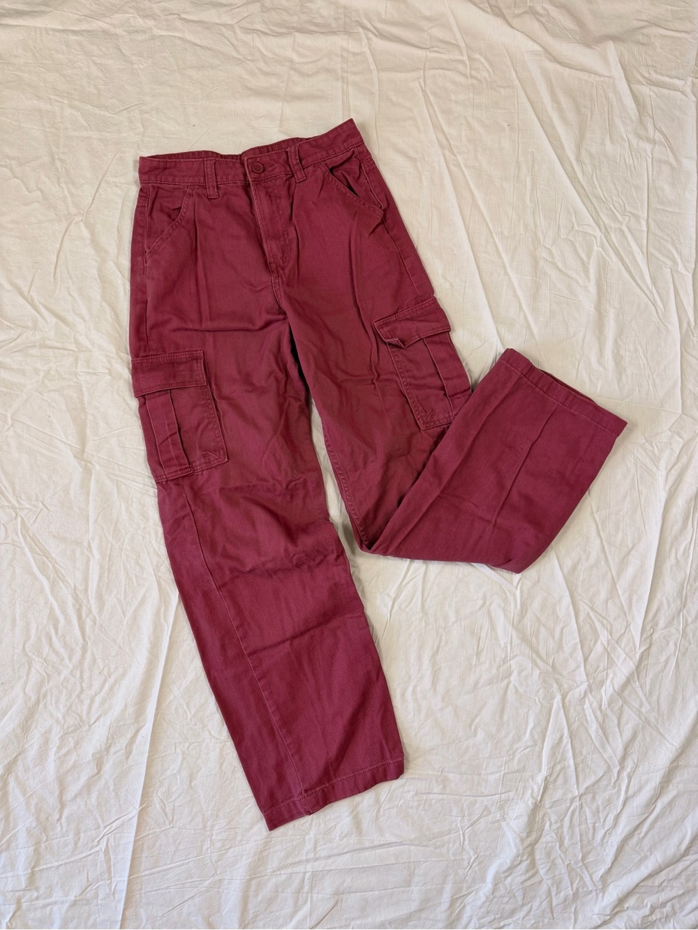 H&M Men's Wine Red Cargo Pants